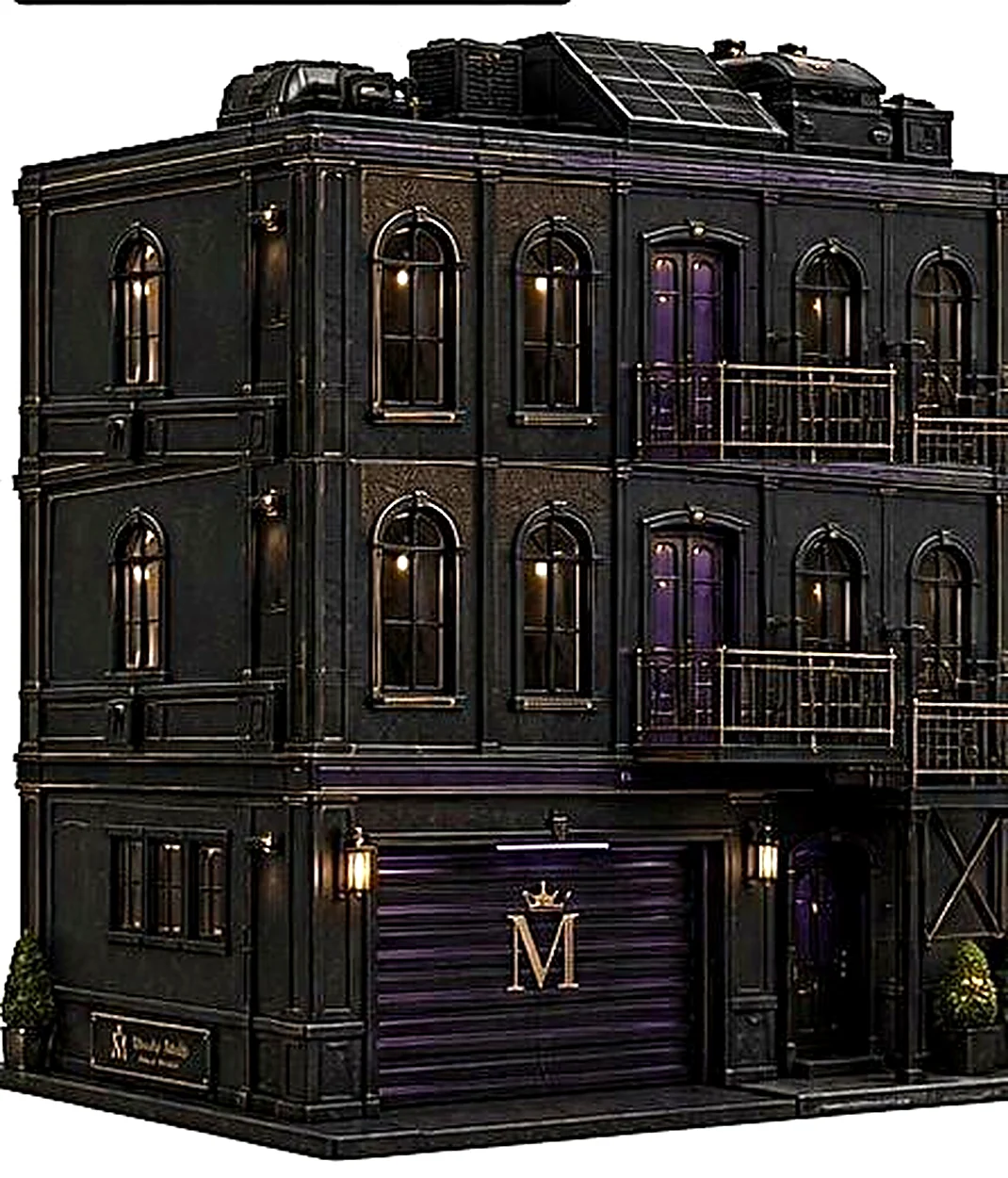 Mansion, sealed front facade